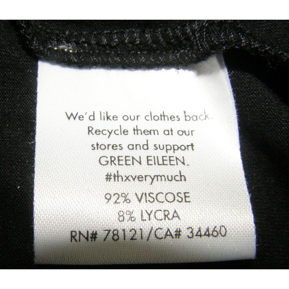 EILEEN FISHER Basic Solid Black Sz Large Stretchy… - image 6